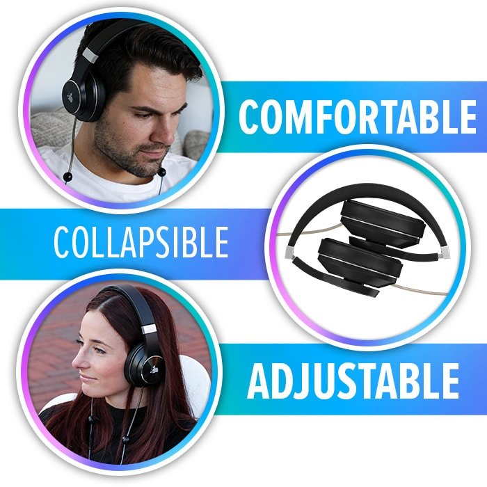 EMF Radiation-Free Air Tube Over-Ear Headphones