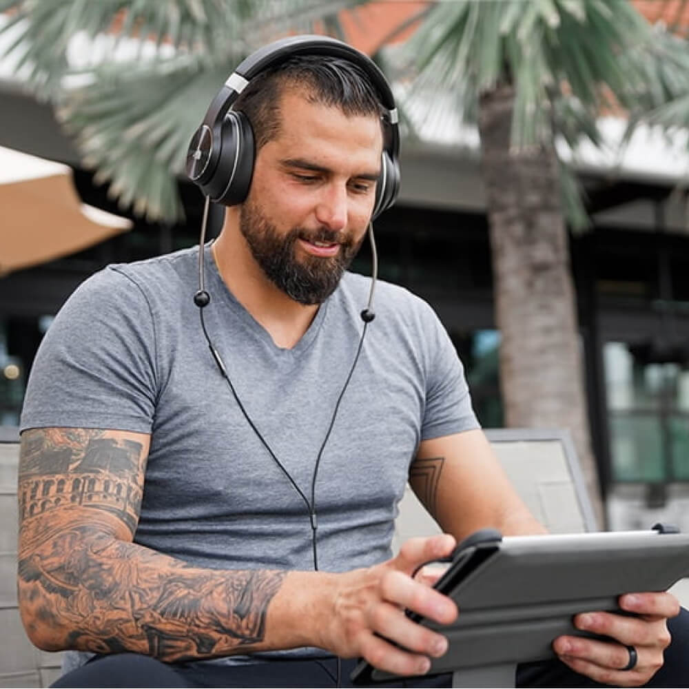 EMF Radiation-Free Air Tube Over-Ear Headphones